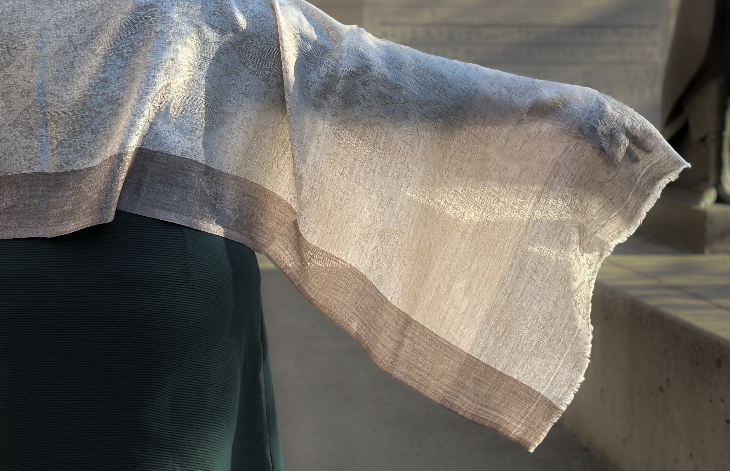 Woven Sand Super-Fine Genuine Cashmere Shawl