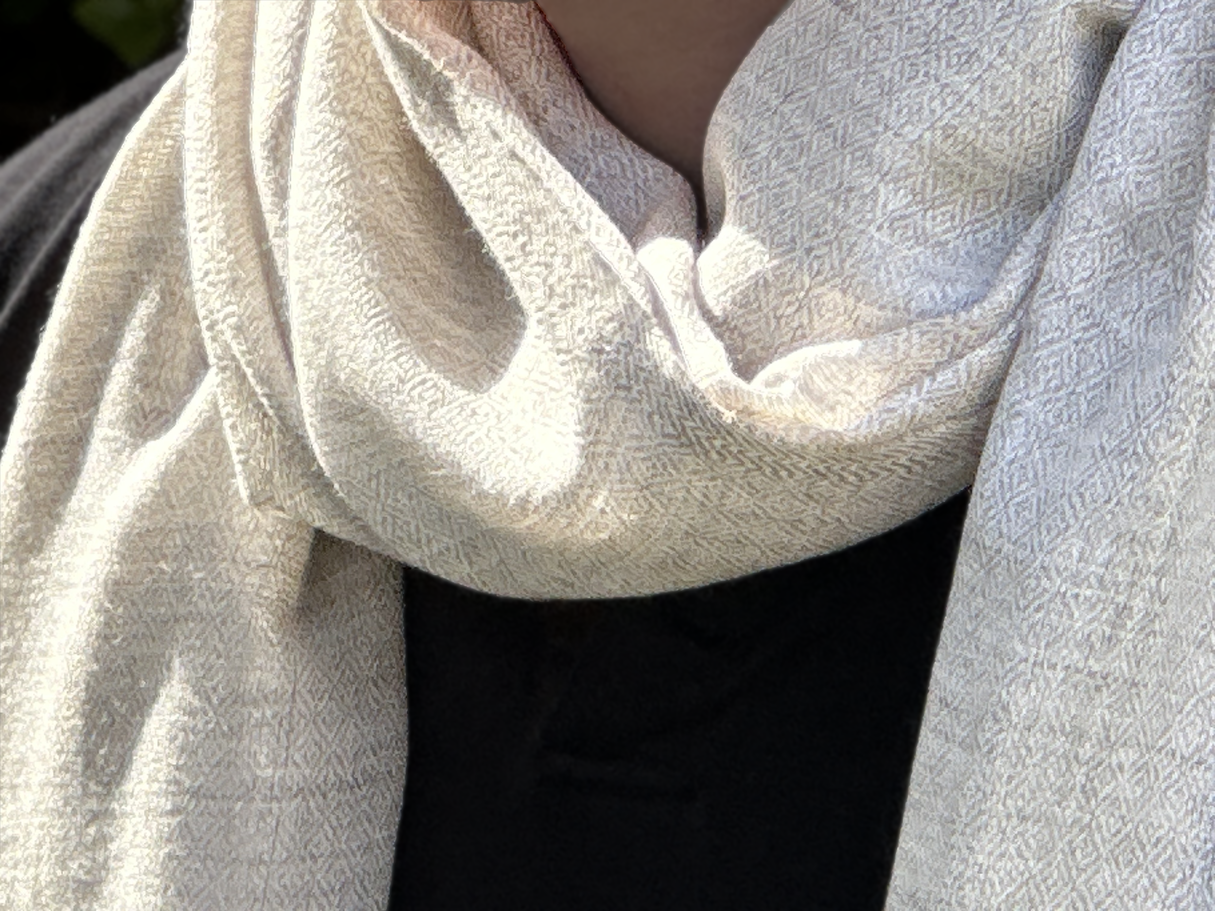 Super-Fine Genuine Cashmere Blend Striped Scarf