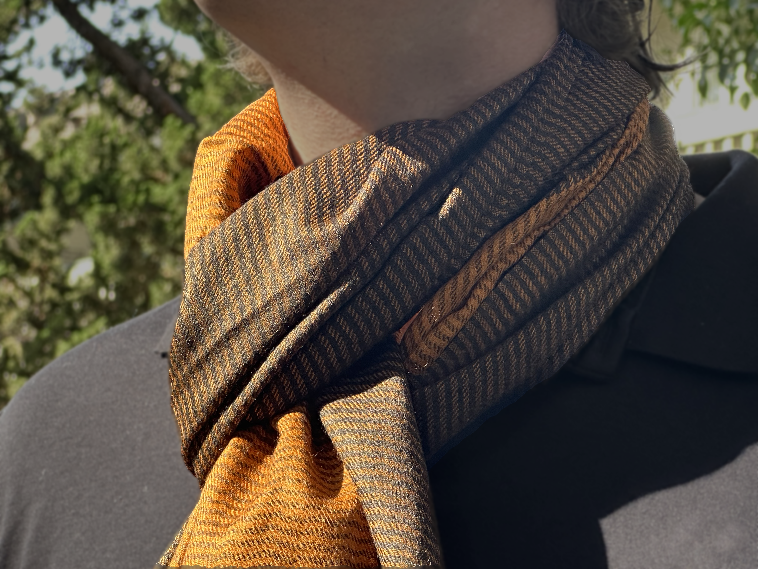 Multi-Striped Super-Fine Genuine Cashmere Blend Scarf