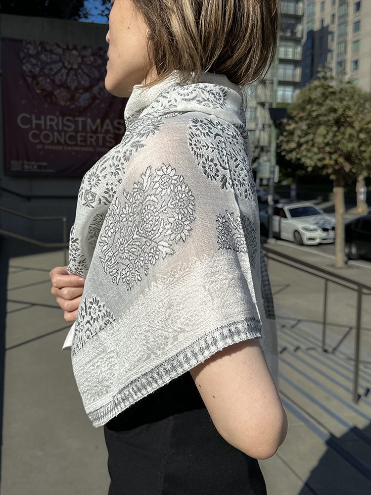 Illusion Super-Fine Genuine Cashmere Shawl