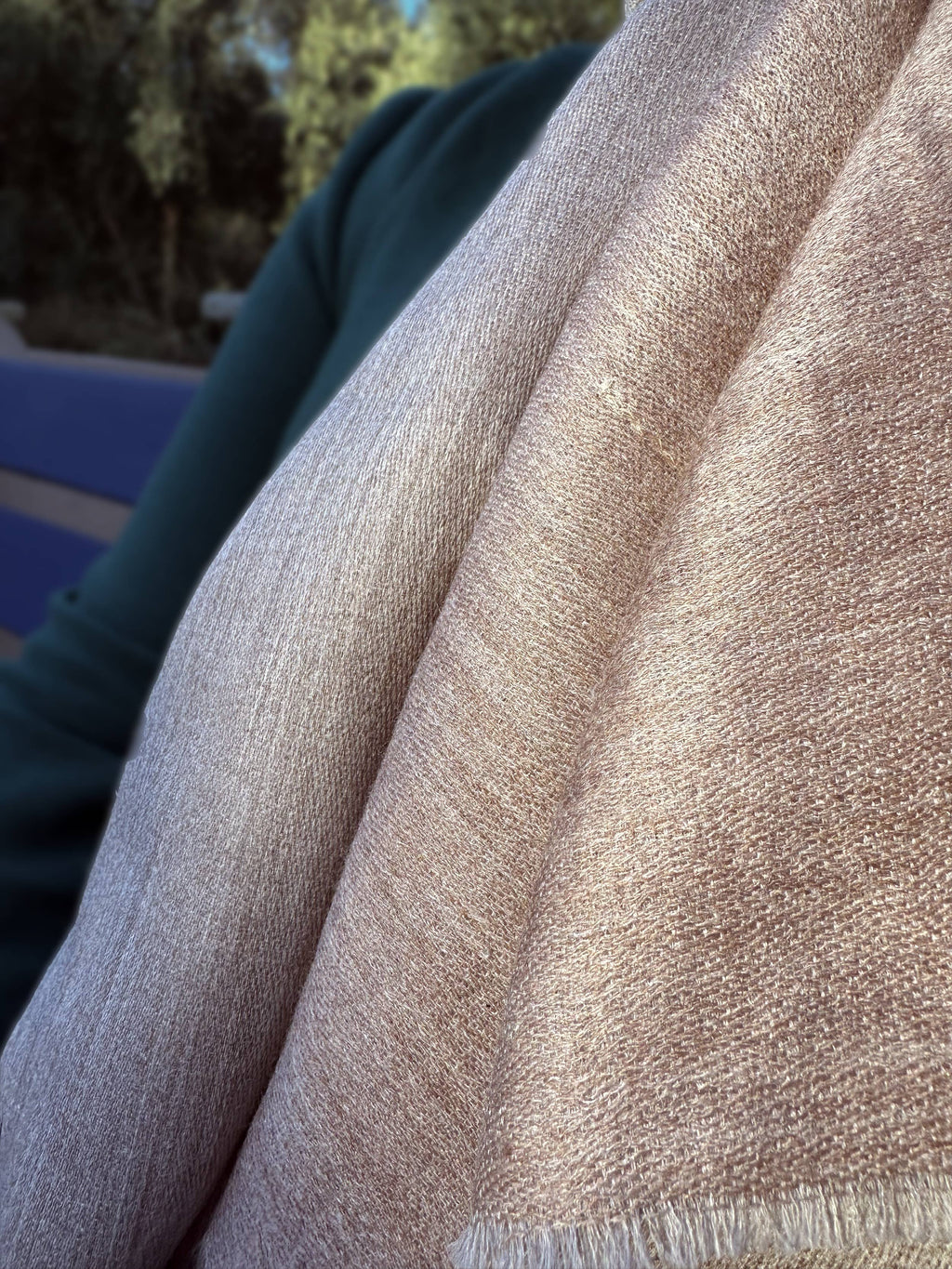 Duo-Tone Super-Fine Genuine Cashmere Wool Shawl