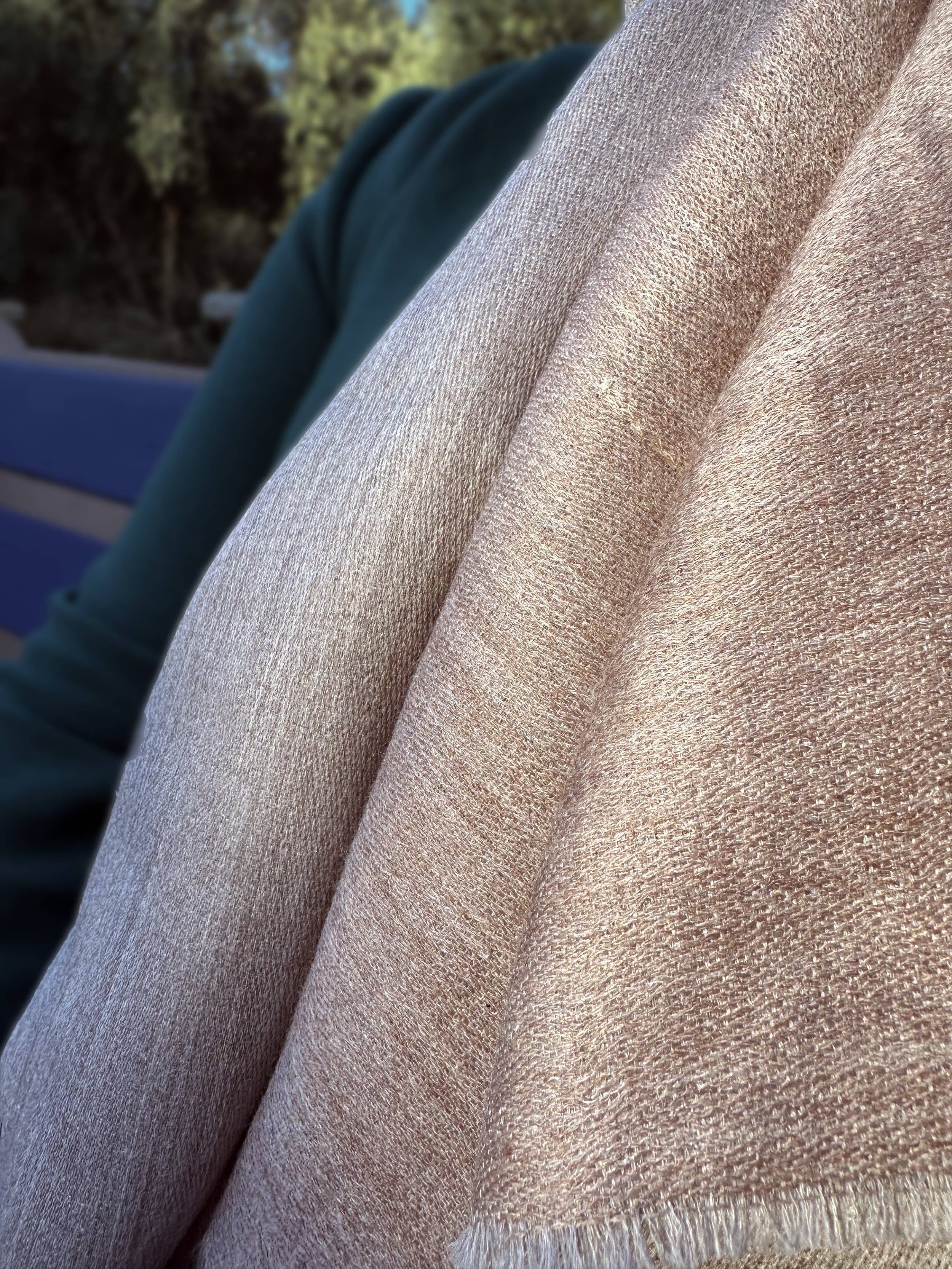 Duo-Tone Super-Fine Genuine Cashmere Wool Shawl