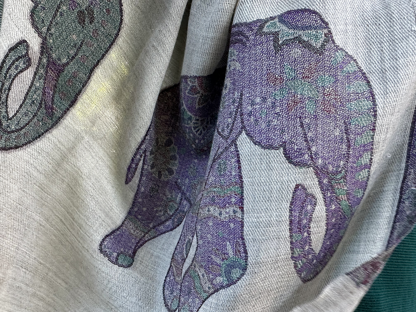 Ganesha Double-faced Super-Fine Genuine Cashmere Scarf