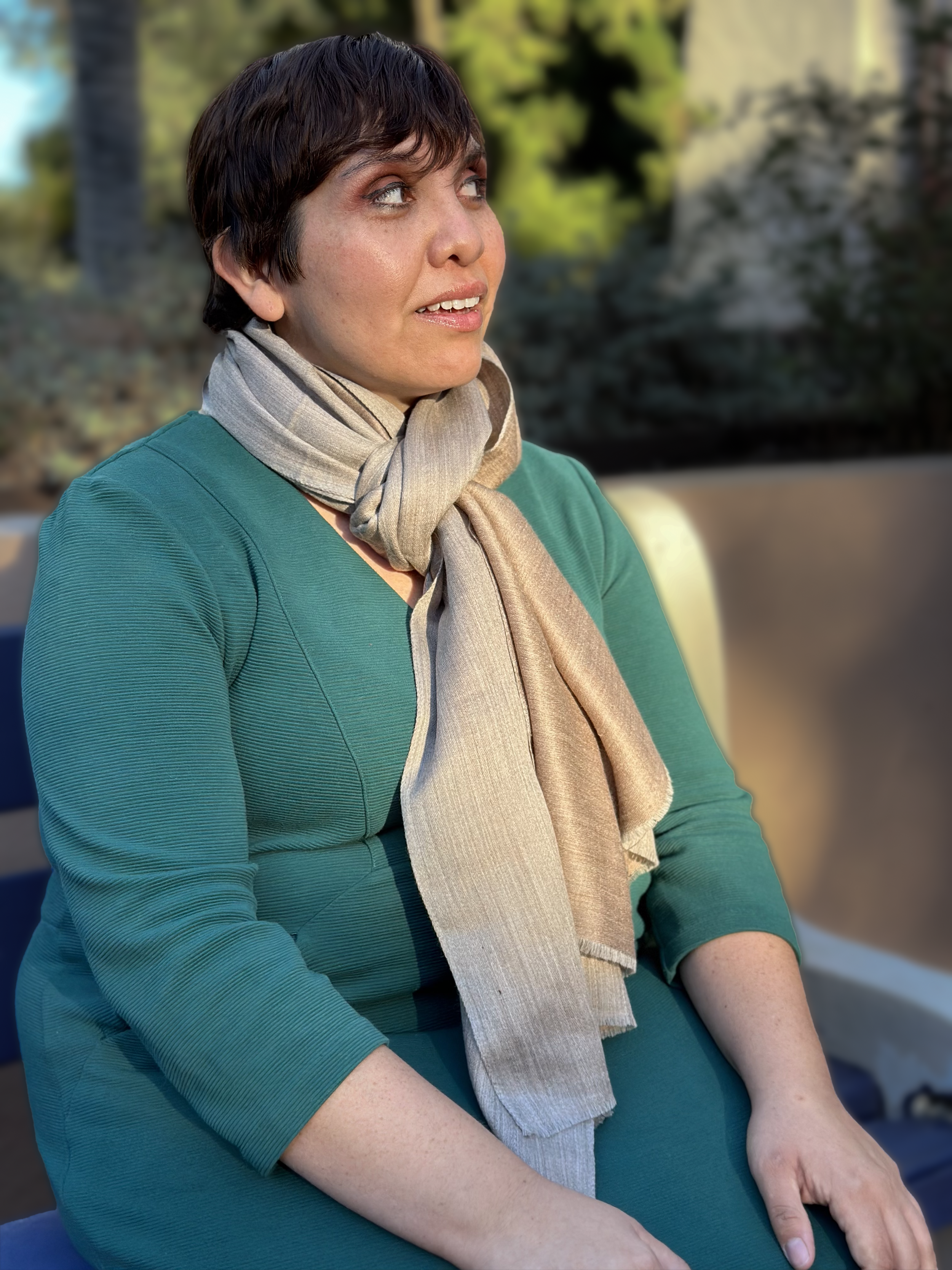 Duo-Tone Super-Fine Genuine Cashmere Wool Shawl