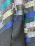 Super-Fine Genuine Cashmere Scarf with Charcoal Pattern